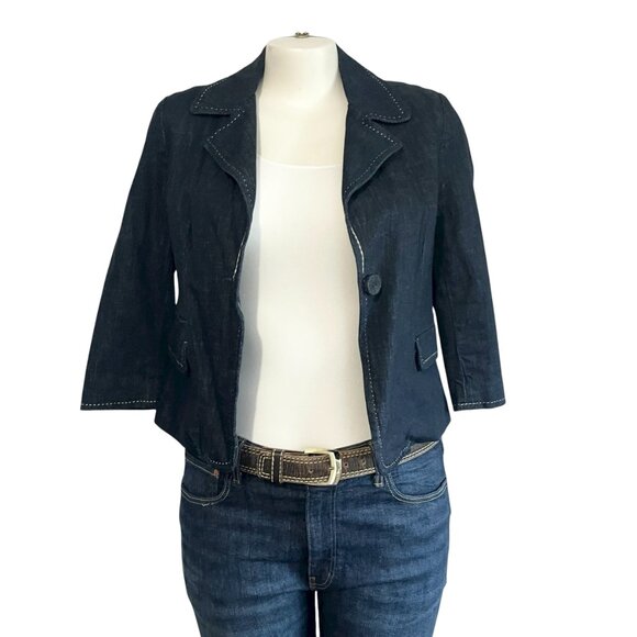 Talbots Denim Cropped Jacket - 14 - Picture 3 of 6